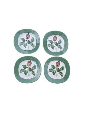 4 Taylor Smith Taylor TST Conversation Jack In The Pulpit Bread Plates King O'De